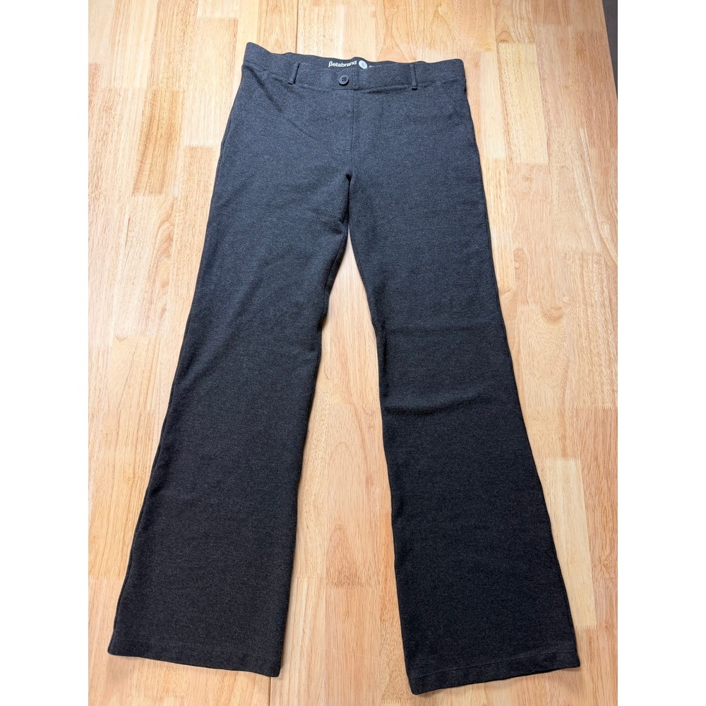 Betabrand Dress Pant Yoga Pants Gray Straight Leg Professional Trousers Large